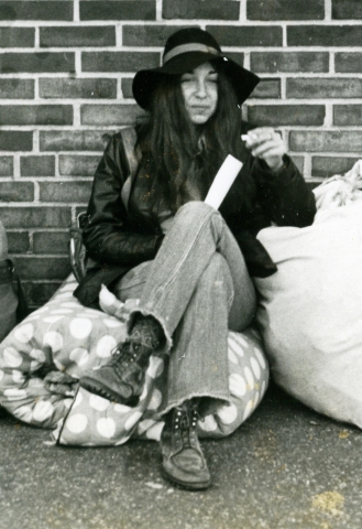 Alice waits with camping gear for Narrowsburg trip
Photo by: Richard Blauvelt